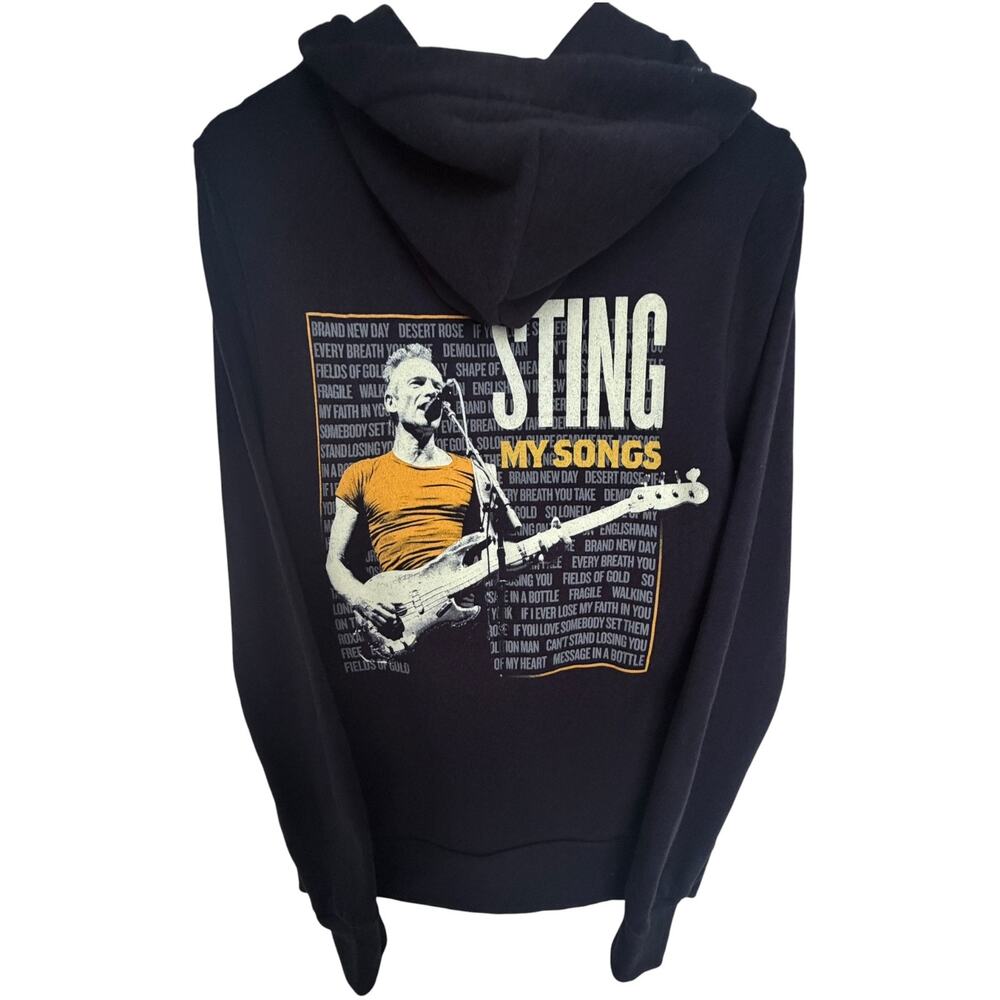 Sting My Songs Concert Full Zip Hoodie Black Mens S